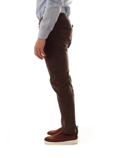 Jacob Cohen jeans scott cropped carrot slim fit da uomo brown