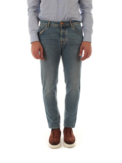 Jacob Cohen jeans scott cropped carrot slim fit da uomo light blue