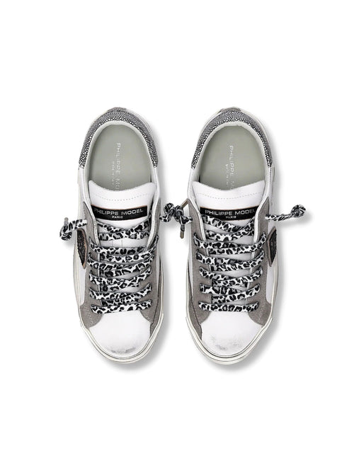 Philippe Model PARIS LOW sneakers da donna metal leo/blanc/noir