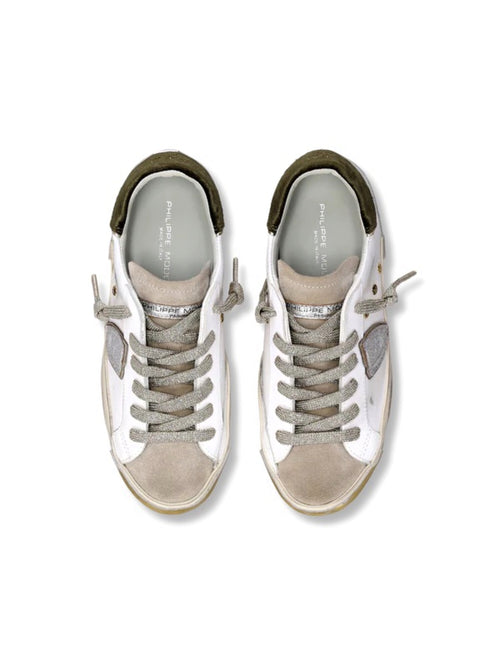 Philippe Model PARIS LOW sneakers da donna blanc/militaire