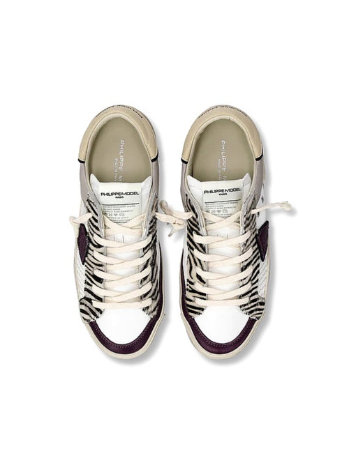 Philippe Model PARIS LOW sneakers da donna animalier blanc