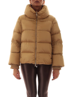 ADD piumino corto da donna golden beige