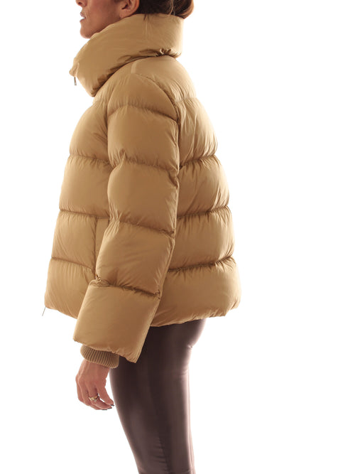 ADD piumino corto da donna golden beige