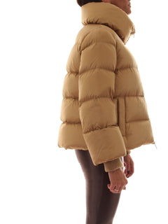 ADD piumino corto da donna golden beige