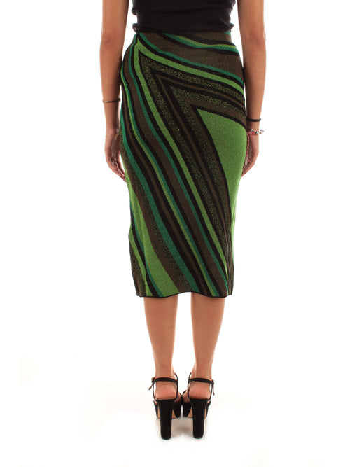 Akep gonna longuette da donna verde