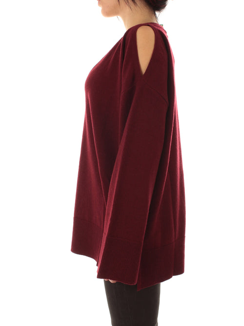 Akep maglia con dettaglio omeri da donna ribes