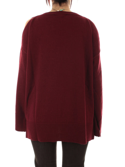 Akep maglia con dettaglio omeri da donna ribes