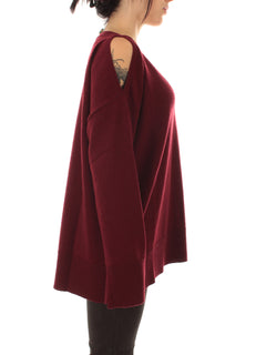 Akep maglia con dettaglio omeri da donna ribes