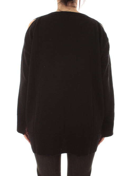 Akep maglia con dettaglio omeri da donna nero