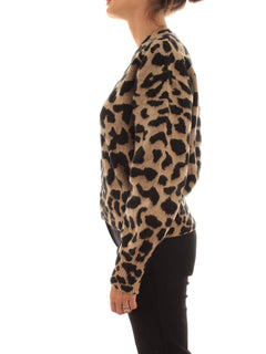 Akep maglione girocollo da donna maculato