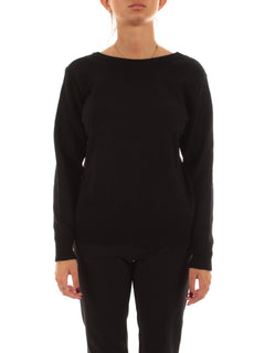 Akep maglione scollo a V nero da donna