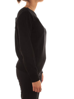 Akep maglione scollo a V nero da donna