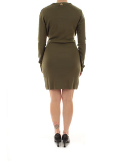 Akep abito corto in maglia da donna bosco