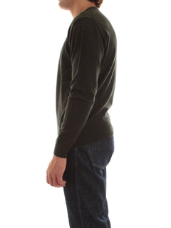 Woolrich maglione girocollo in pura lana da uomo greenstone