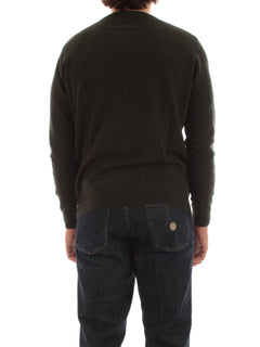 Woolrich maglione girocollo in pura lana da uomo greenstone