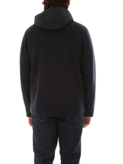 Woolrich knitted wool shirt jacket da uomo melton blue