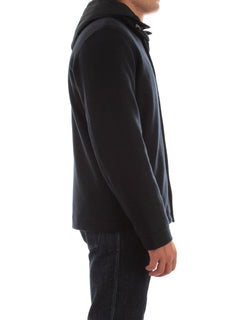 Woolrich knitted wool shirt jacket da uomo melton blue