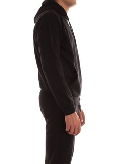 Woolrich felpa con cappuccio in misto cotone da uomo black