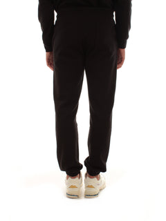 Woolrich pantaloni in misto cotone interlock da uomo black