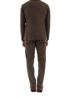 Tagliatore abito monopetto marrone da uomo