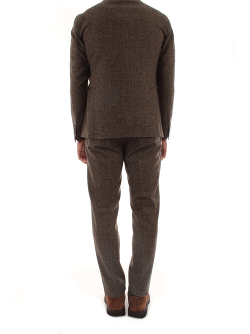 Tagliatore abito monopetto marrone da uomo