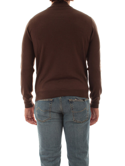 Tagliatore maglia lupetto da uomo marrone