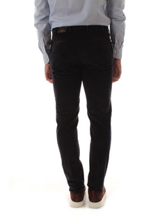 Incotex pantalone Pattern 30 in velluto a coste da uomo blu navy