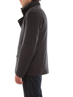 Montecore giacca doppiopetto con imbottitura da uomo lava grey