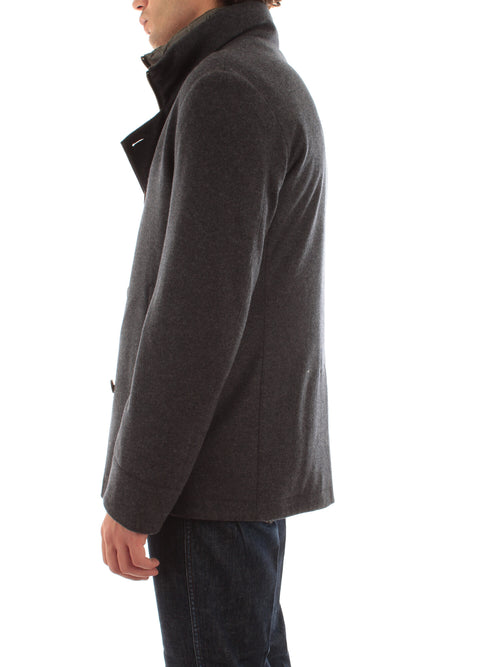 Montecore giacca doppiopetto con imbottitura da uomo lava grey
