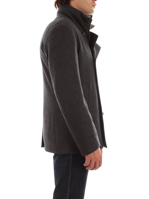 Montecore giacca doppiopetto con imbottitura da uomo lava grey