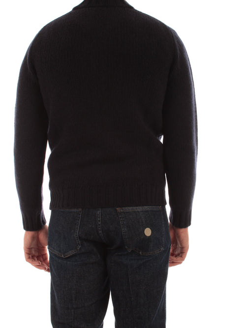 Mauro Ottaviani maglia full zip da uomo navy
