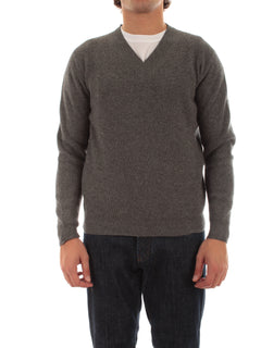 Mauro Ottaviano maglia con scollo a V da uomo grigio
