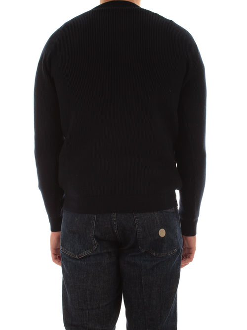 Mauro Ottaviani maglia con scollo a V da uomo marino