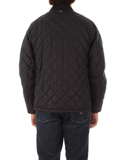 Herno giacca in nylon Chamonix e Waxed tech cotton da uomo blu