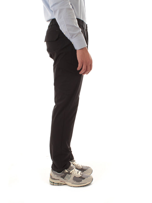 Herno pantaloni cargo in light comfort stretch woven da uomo nero