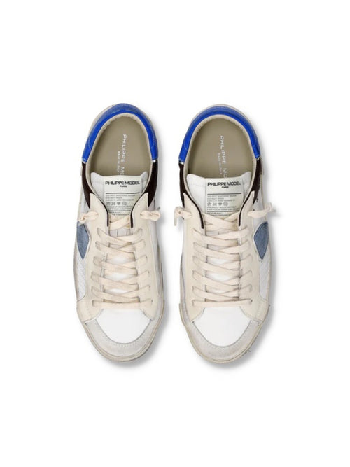 Philippe Model PARIS LOW sneakers da uomo blanc/brun/bluette