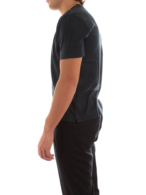 Fedeli T-shirt extreme in jersey di cotone Giza da uomo navy blue