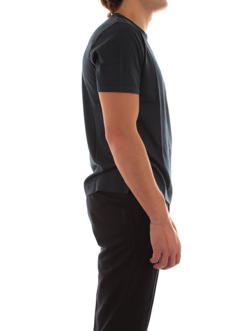 Fedeli T-shirt extreme in jersey di cotone Giza da uomo navy blue