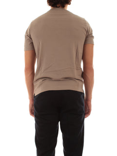 Fedeli T-shirt extreme in jersey di cotone Giza da uomo taupe