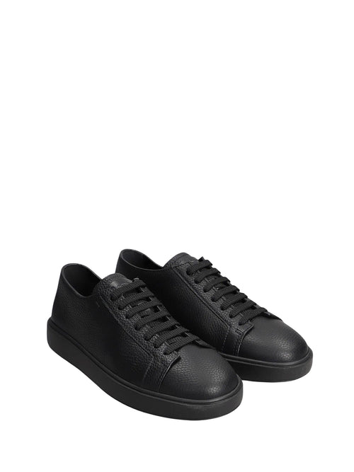 Santoni sneaker Dames in pelle da uomo black