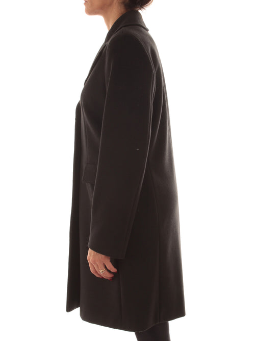 Emme Marella ACERBI cappotto monopetto da donna nero