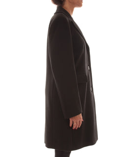 Emme Marella ACERBI cappotto monopetto da donna nero