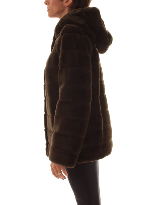 Emme Marella SEM ecopelliccia da donna cachi scuro