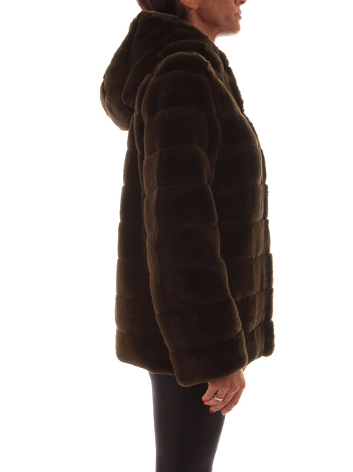 Emme Marella SEM ecopelliccia da donna cachi scuro
