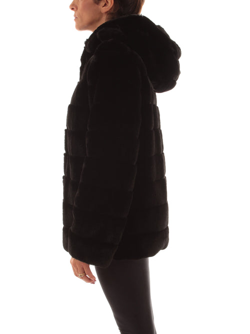 Emme Marella SEM ecopelliccia da donna nero