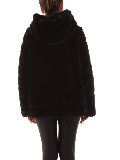 Emme Marella SEM ecopelliccia da donna nero