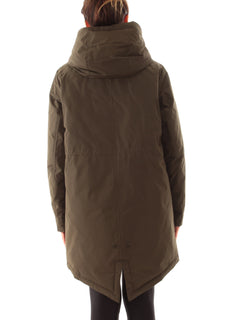 Emme Marella parka in taffetà tecnico da donna cachi scuro