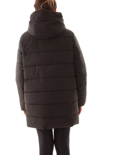 Emme Marella GEBEL piumino lungo in taffetà da donna nero