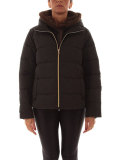 Emme Marella RETORE piumino corta in taffetà da donna nero