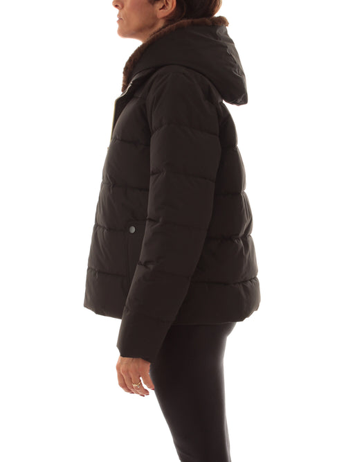 Emme Marella RETORE piumino corta in taffetà da donna nero